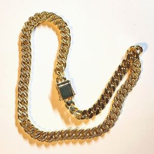 Long Cuban link CZ Cubic Zirconia diamond chain